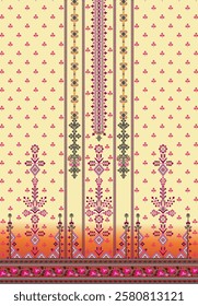 digital kurti front part illustrator vector design