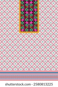 digital kurti front part illustrator vector design