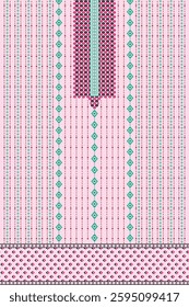 Digital Kurti Front Part Illustrator Vector Design