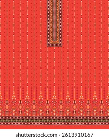digital  kurti  front part illustrator vector design
