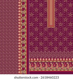 ilustrador de parte frontal kurti digital design vetorial
