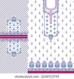 digital  kurti  front part illustrator vector design