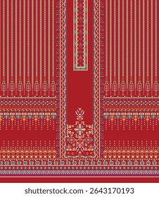 digital  kurti  front part illustrator vector design