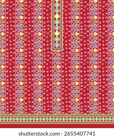 ilustrador de parte frontal kurti digital design vetorial