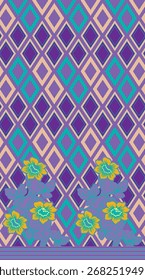 Digital  Kurti  Front Part  Illustrator Vector Design