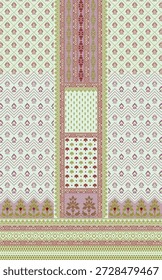 Digital Kurti Front Part Illustrator Vector Design