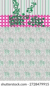 Digital Kurti Front Part Illustrator Vector Design