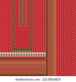 parte delantera de kurti digital y diseño vectorial de seleev ilustrador