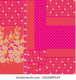 Pieza frontal Kurti digital y diseño vectorial de Illustrator Selev