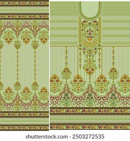 Parte frontal digital de Kurti y diseño de Vector de Seleev Illustrator