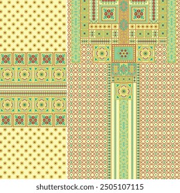 Parte frontal digital de Kurti y diseño de Vector de Seleev Illustrator