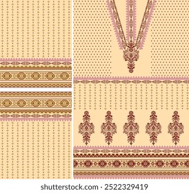 Parte frontal digital de Kurti y diseño de Vector de Seleev Illustrator