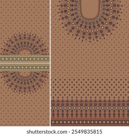 Parte frontal Kurti digital e selecione o design de vetor do Illustrator