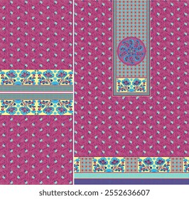 Parte frontal digital de Kurti y diseño de Vector de Seleev Illustrator