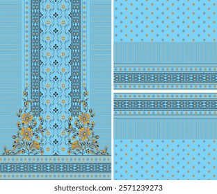 Digital Kurti Front Part and Seleev Illustrator Vector Design