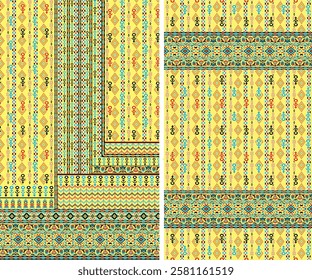 digital kurti front part and seleev illustrator vector design