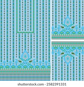 Digital Kurti Front Part and Seleev Illustrator Vector Design