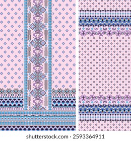 Digital Kurti Front Part and Seleev Illustr