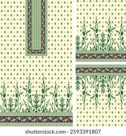 Digital Kurti Front Part and Seleev Illustrator Vector Design