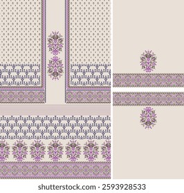 Digital Kurti Front Part and Seleev Illustr