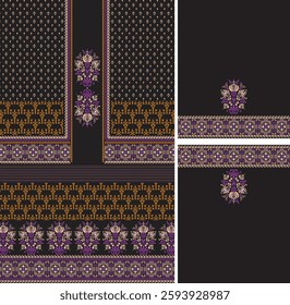 Digital Kurti Front Part and Seleev Illustr