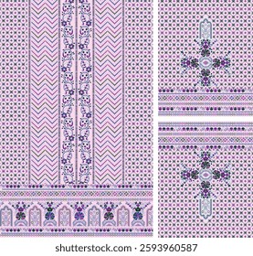 Digital Kurti Front Part and Seleev Illustrator Vector Design