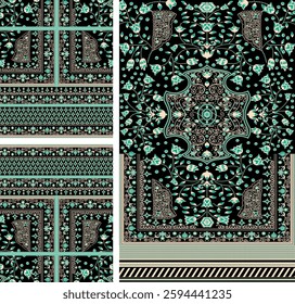 Digital Kurti Front Part and Seleev Illustrator Vector Design