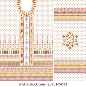 Digital Kurti Front Part and Seleev Illustrator Vector Design