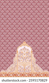 Digital Kurti Front Part and Seleev Illustrator Vector Design