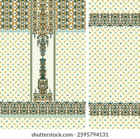Digital Kurti Front Part and Seleev Illustrator Vector Design