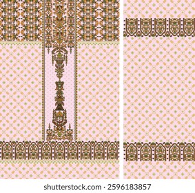 Digital Kurti Front Part and Seleev Illustrator Vector Design