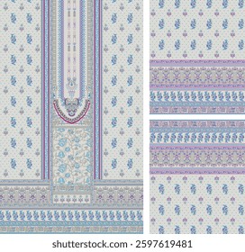 Digital Kurti Front Part and Seleev Illustrator Vector Design