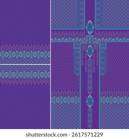 Digital  Kurti  Front Part and Seleev Illustrator Vector Design