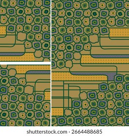 Parte frontal digital de Kurti y diseño de Vector de Seleev Illustrator