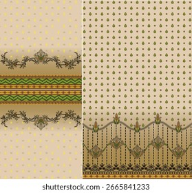 Parte frontal digital de Kurti y diseño de Vector de Seleev Illustrator