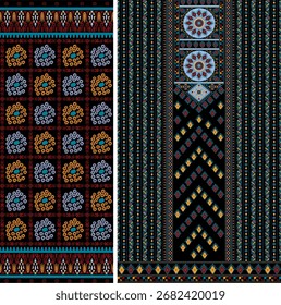 Parte frontal Kurti digital e selecione o design de vetor do Illustrator