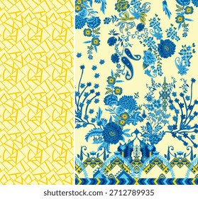 Parte frontal digital de Kurti y diseño de Vector de Seleev Illustrator