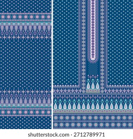Parte frontal digital de Kurti y diseño de Vector de Seleev Illustrator