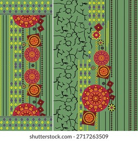 Parte frontal Kurti digital e selecione o design de vetor do Illustrator
