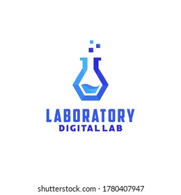 Digital Lab Logo Vector Technology Laboratory Stock Vector (Royalty ...