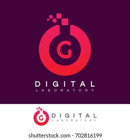 digital laboratory initial Letter G Logo design