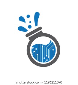 digital laboratory, logo icon 