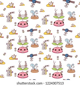 Digital land seamless patterns.