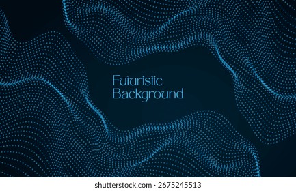 Paisagem digital com pontos e linhas Grade do ciberespaço. Conceito de plano de fundo para seu design. renderização 3d