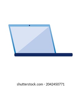 digital laptop on white background