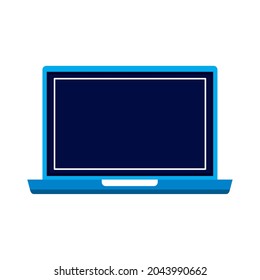 digital laptop on white background