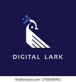 digital lark logo vector illustration