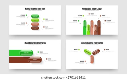 Digital Launch 4 5 2 3 Element Infographic Frame Layout Set. Consulting Visualization Four Five Two Three Step Diagram Slideshow Template Vector Illustration Collection.