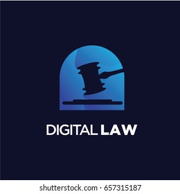 Digital Law Logo Template Design