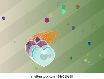 digital layout with booklet, appeal beside simple hart